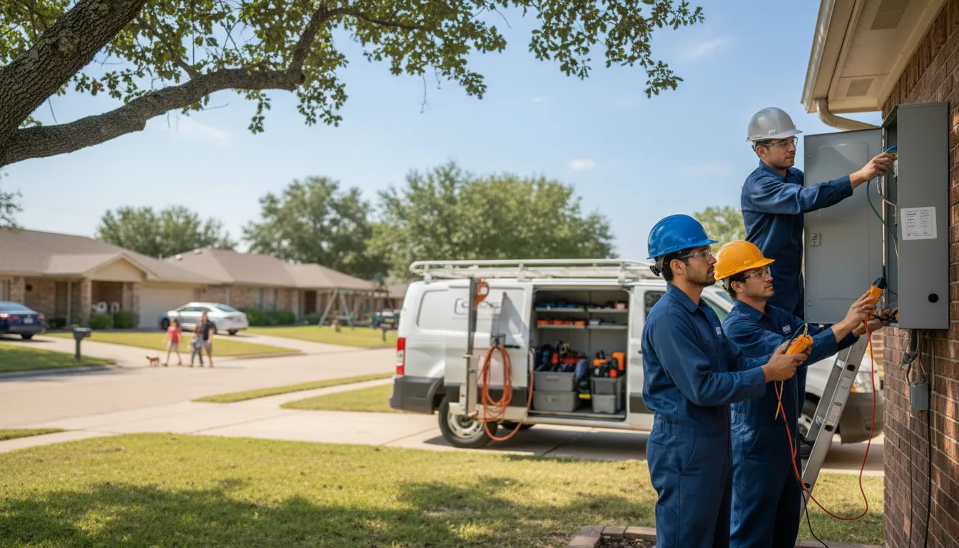 Certified electrician providing emergency electrical services in Enochs, TX